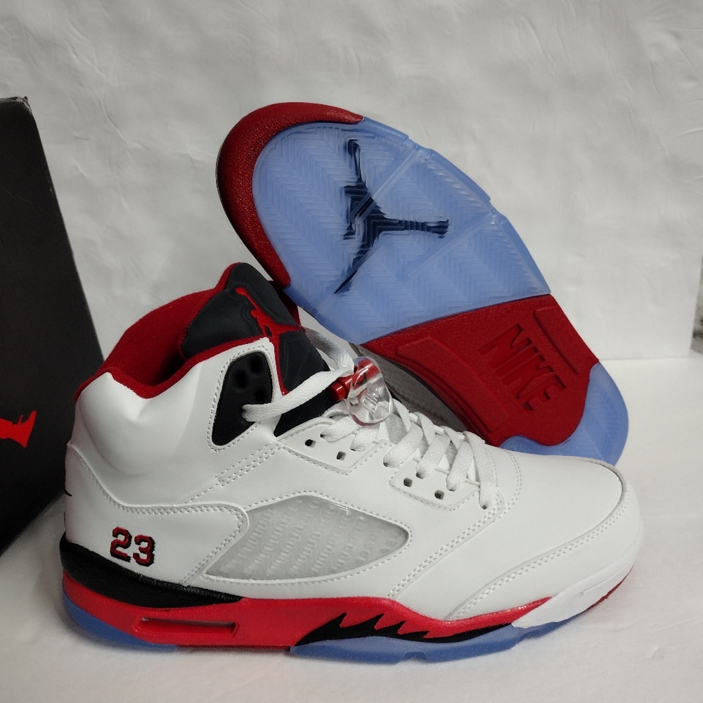 Nike Air Jordan Retro 5 "Black Tongue" Fire Red/Black Men's Size 10 🔥